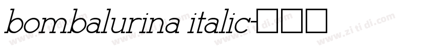bombalurina italic字体转换